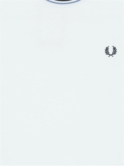 T-shirt uomo manica corta celeste blu FRED PERRY | M158896A